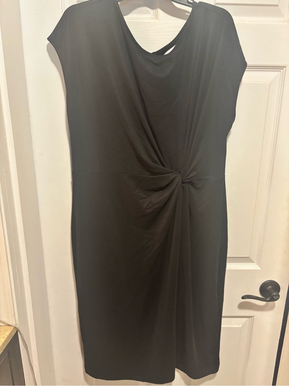 Nordstrom Rack Size XL Black Twist-Front Women's Dress